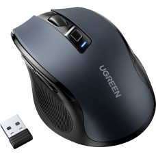 Ugreen Ergonomiska bezvadu optiskā pele USB 2.4GHz 4000DPI melna