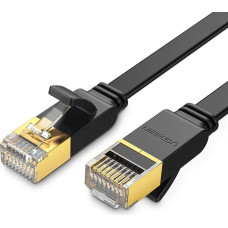 Ugreen Plakans plākstera vada kabelis LAN tīkla kabelis STP RJ45 Cat 7 10Gbps 3m melns