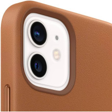 MHK93ZM|A Apple Leather Magsafe Cover for iPhone 12 Mini Saddle Brown