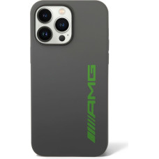 AMG Liquid Silicone Green Logo Case for iPhone 14 Pro Max Grey