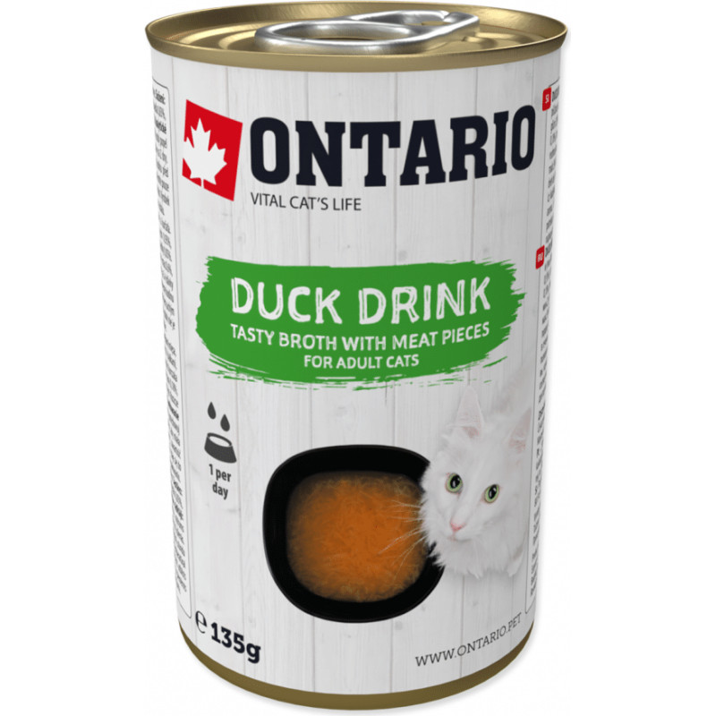 Ontario Konservi kaķiem – Ontario Drink Adult Duck, 135 g