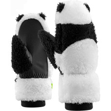 Qunature Panda slēpošanas cimdi bērniem un pieaugušajiem S izmērs - melni/balti