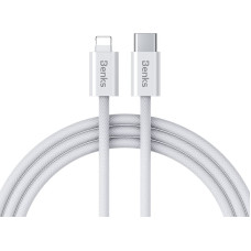 BenksCable D46 - Type C to Lightning - PD 27W 3A 2 metres white