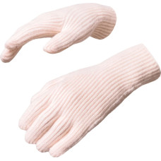 Braided phone gloves with cutouts for fingers - pink
