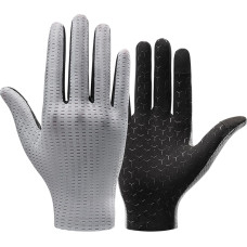 Rockbros Breathable Full Finger Cycling Gloves, Size: M - Gray
