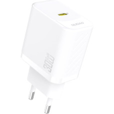 Dudao 30 W PD GaN USB-C ātrais sienas lādētājs - balts
