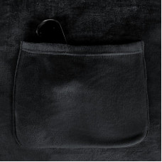 Sega ar piedurknēm TV 150x180 Tony 2 melna lasīšanai mikrošķiedras