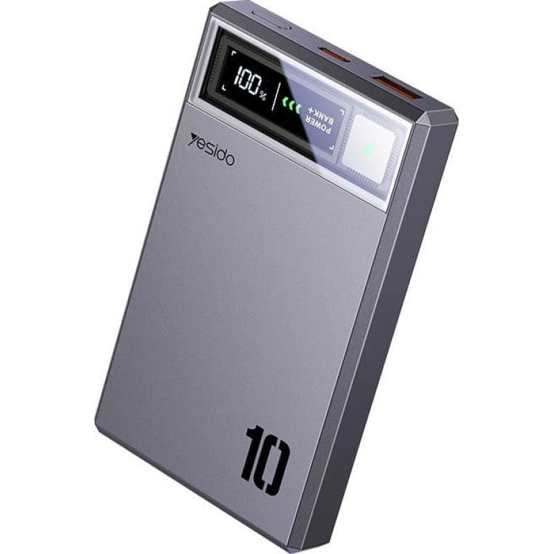 Benks Power bank 10000mAh YP61 - USB + Type C - magnetic, induction 15W dark grey