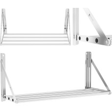 Royal Catering Salokāms nerūsējošā tērauda sienas plaukts līdz 40 kg 80 x 30 cm
