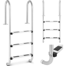 Uniprodo Nerūsējošā tērauda baseina kāpnes, 3 pakāpieni, 1320 mm