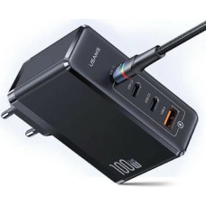 USAMS Ład. siec. 3xUSB-C+1xUSB GaN 100W T50 PD (only head) Fast Charging czarny|black CC163TC01 (US-CC163)