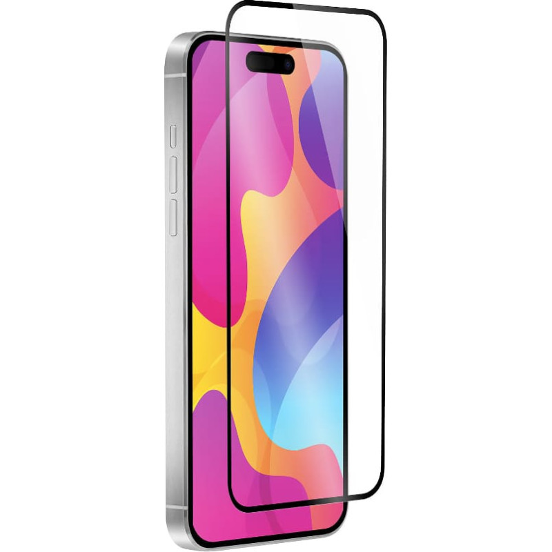 Fusion 5D glass aizsargstikls pilnam ekrānam Apple iPhone 15 Pro Max melns