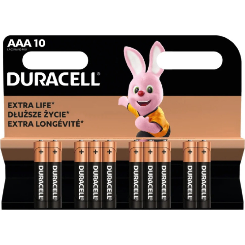 Duracell MN 2400 Basic AAA (LR03) Blistera iepakojumā 10gb.