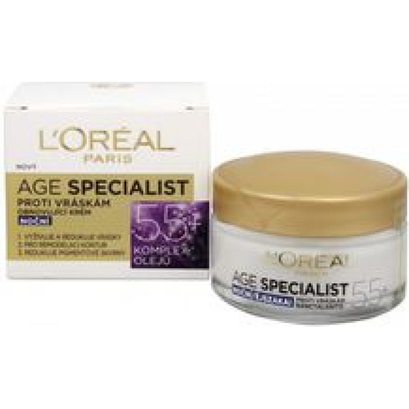 L´oréal Night Wrinkle Cream Age 55+ Specialist.
