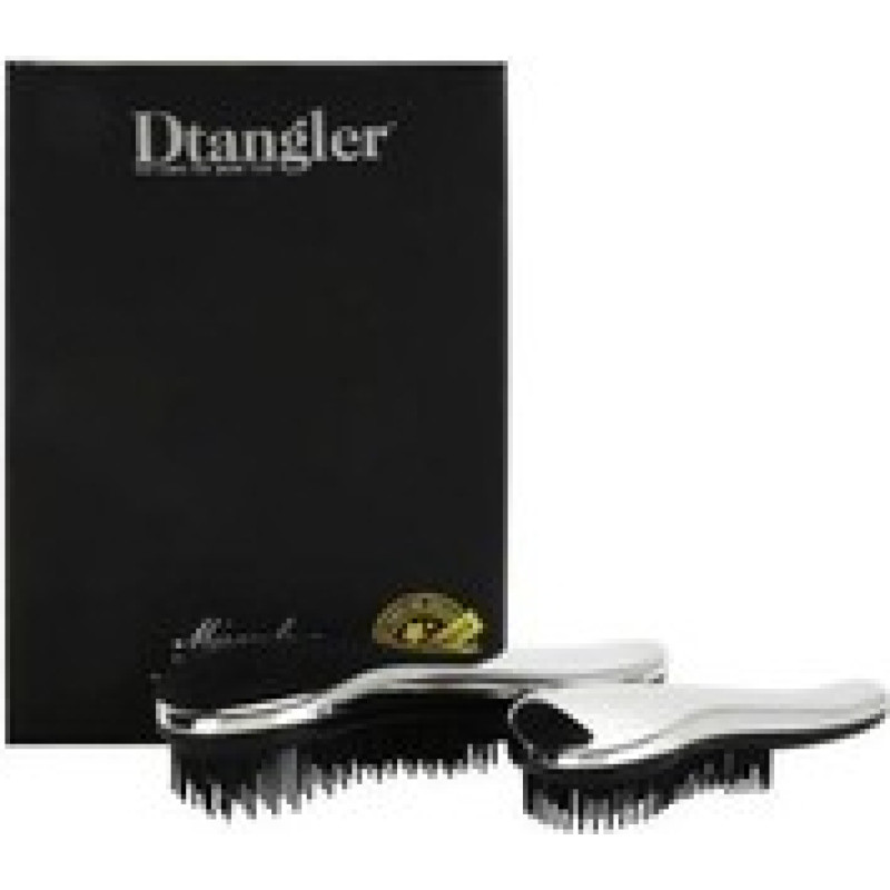 Dtangler Miraculous Silver - Gift set of hair brushes