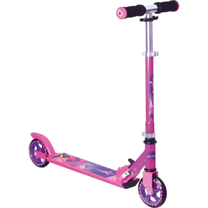 Muuwmi Aluminium Scooter skrejritenis 125 mm  rozā AU 520