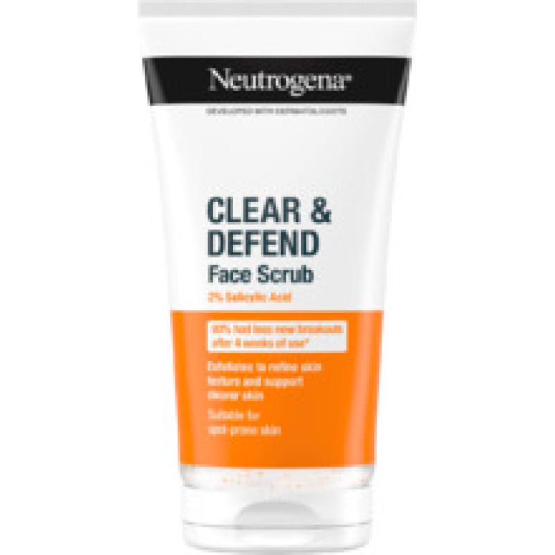 Neutrogena Clear & Defend Face Scrub - Peeling pro problematickou pleť