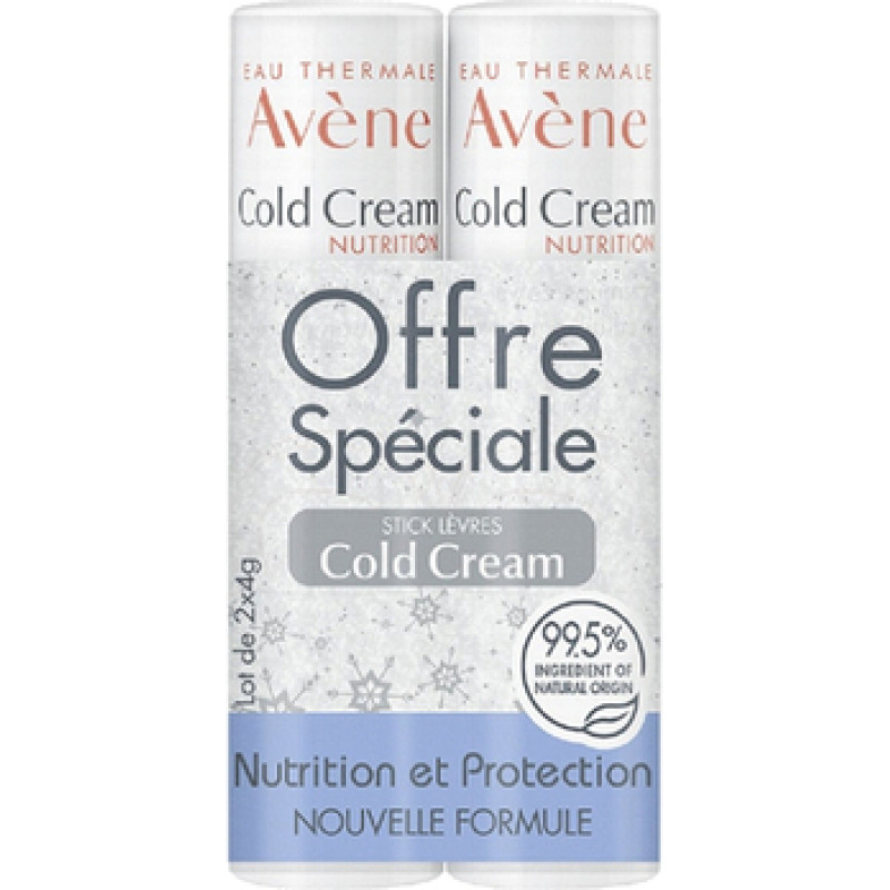 Avene Cold Cream Lip Balm Duopack - Set of nourishing lip balms.