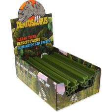 Mr. Dental Gardums suņiem – Mr. Dental display dentosaurus stick with chlorophyll L 21 cm 20 gab