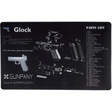 Gunpany - Tīrīšanas paklājiņš Glock pistolei - melns - SCBM-02