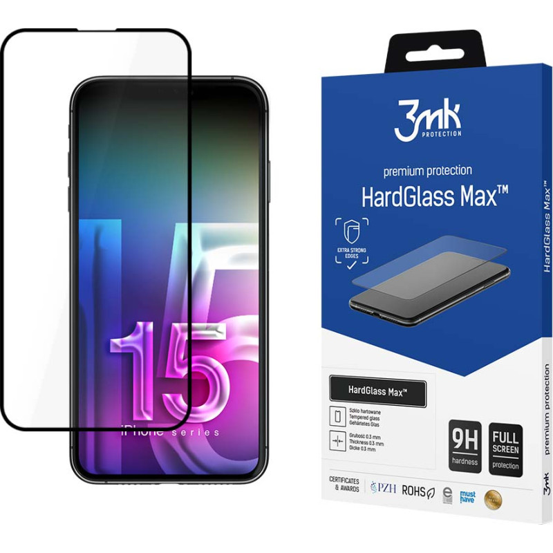 3Mk Protection Apple iPhone 15 Pro Max - 3mk HardGlass Max™ screen protector