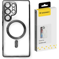 Wozinsky Samsung Galaxy S25 galvanizēts maciņš ar Magsafe tehnoloģiju - melns