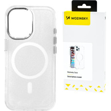 Wozinsky Samsung Galaxy S24 FE mirdzošais maciņš Mag Safe - caurspīdīgs ar mirdzumiem