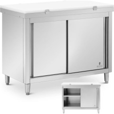 Royal Catering Brīvstāvošs ēdināšanas skapis ar griešanas dēli STEEL 120 x 60 cm