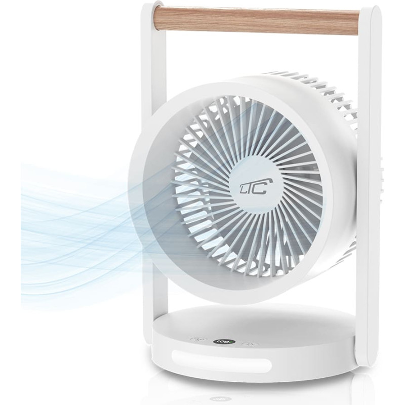 LTC Wireless Desk Fan with noght light WB17 6,4" USB-C 3600mAh