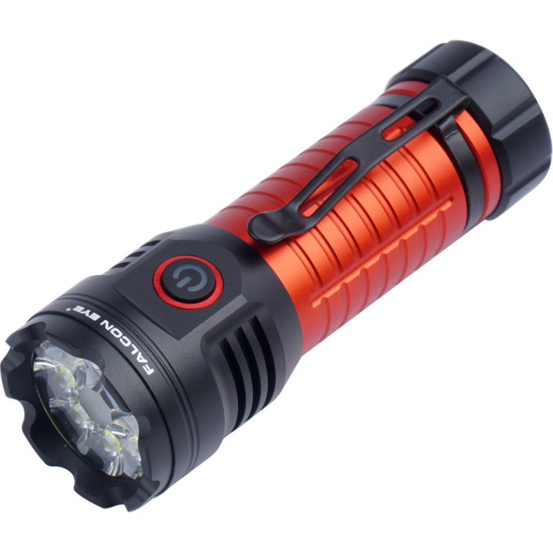 Falcon Eye - Rokas lukturītis Omega 3K - Stroboskopisks - 3000 lm - Melns/Sarkans - FHH0143