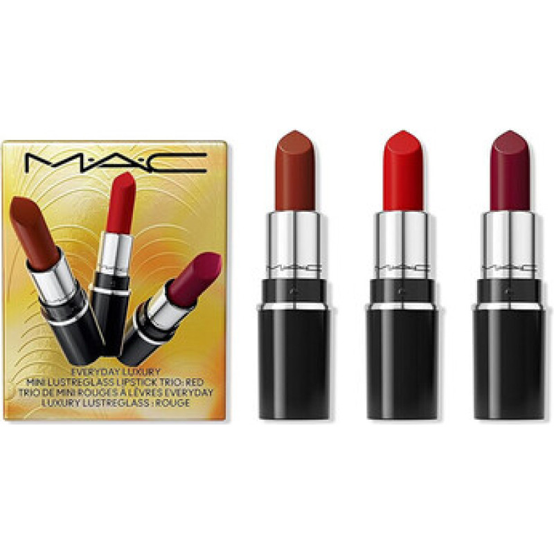 MAC Everyday Luxury Mini Lustreglass Red Lipstick Trio