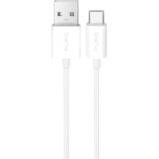Puro USB-A - USB-C 10W TPE 2m kabelis - balts