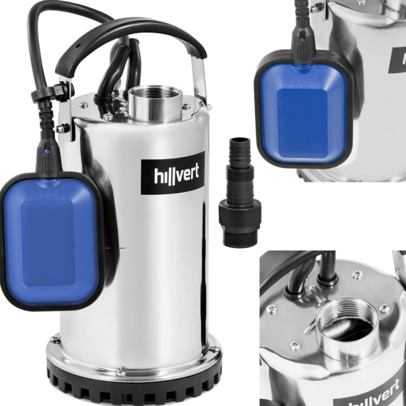 Hillvert Tērauda iegremdējamais dārza sūknis 11 m3/h 750 W līdz 7 m