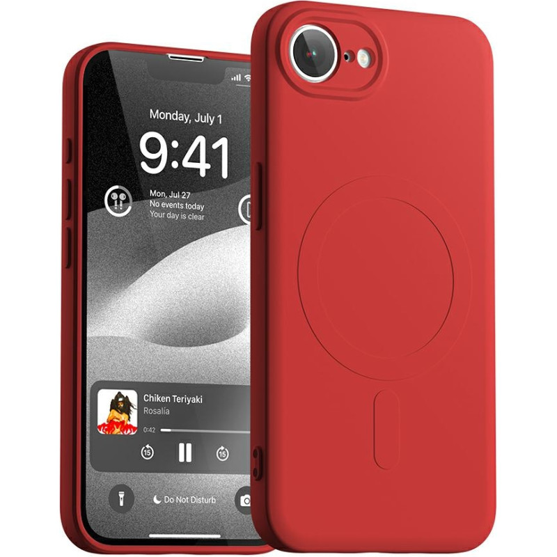 Case Mercury Semi-Silicone MagSafe iPhone 16e red