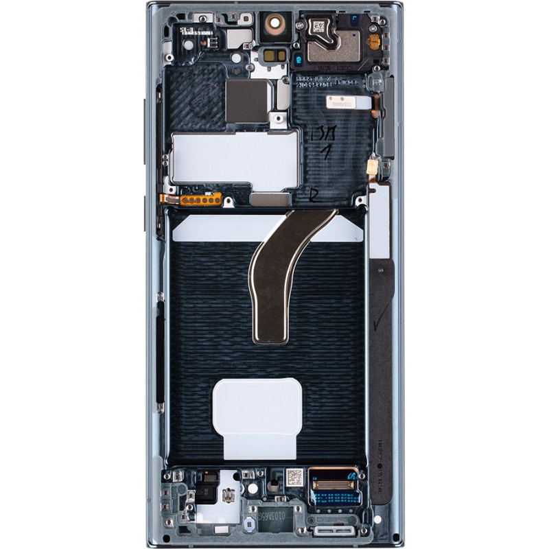 LCD display + Touch Unit + Front Cover Samsung S908B Galaxy S22 Ultra Green (Service Pack)