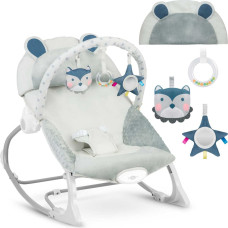 Ricokids Šūpuļkrēsls ar vibrāciju - pelēks