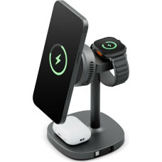 Energea Charging station Energea MagArctic Stand 4in1 Qi2 with cooling and cable graphite