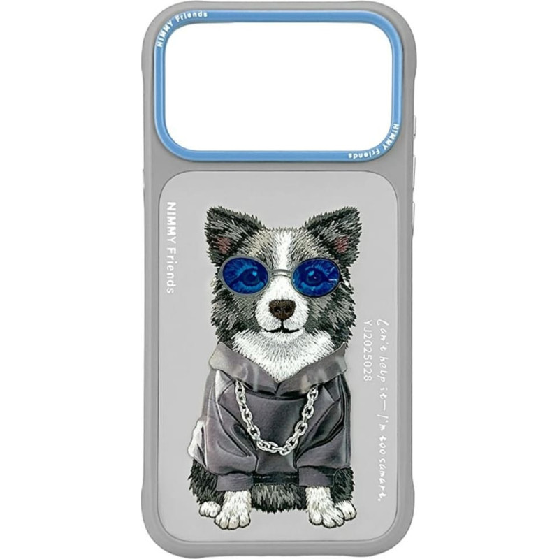 Nimmy Etui Nimmy Glasses Cool Dog do iPhone 17  Pro Max szary