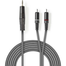 Kabelis Nedis AUX 3.5mm - 2x RCA 3m