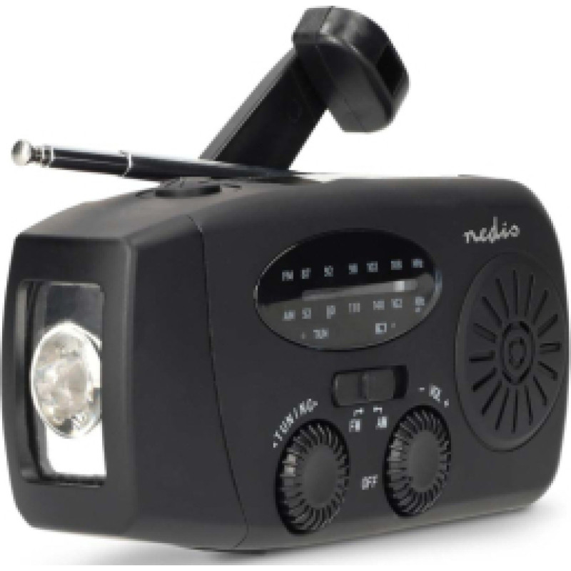 Radio uztvērējs Nedis Emergency radio AM FM Hand Crank
