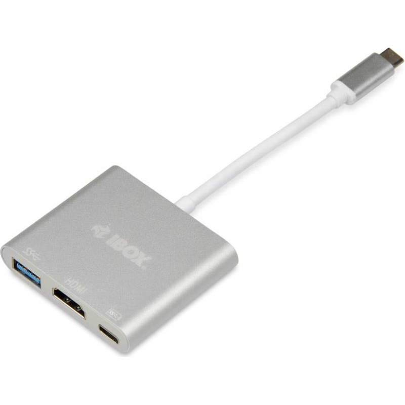 HUB I-BOX USB TYP C - USB 3.0  HDMI  USB C  POWER DELIVERY
