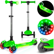 Ricokids Želejas trīsriteņu bērnu līdzsvara skrejritenis ar spīdumu tumsā - zaļš