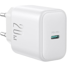 Joyroom USB-C PD QC 20W sienas lādētājs - balts