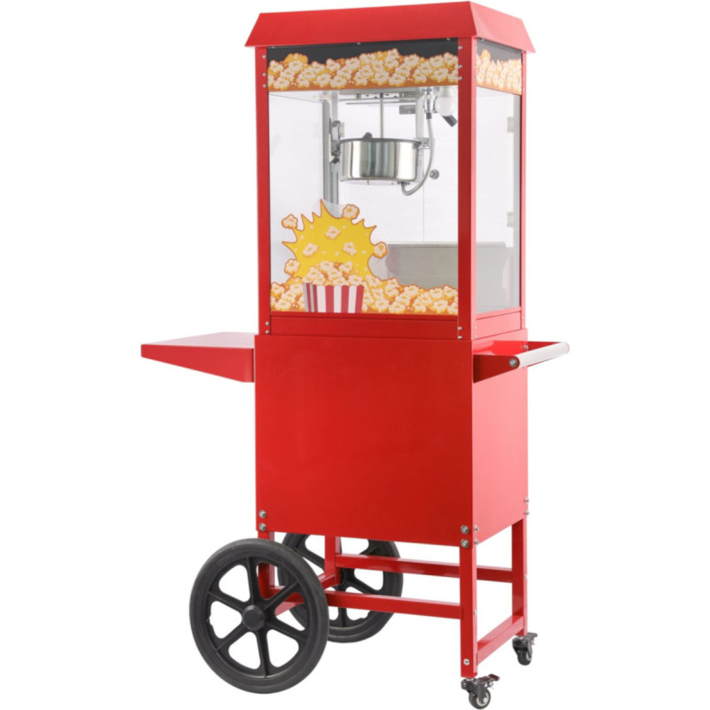Hendi Mobila popkorna ma&scaron;īna ar ratiņiem uz riteņiem 1155 W
