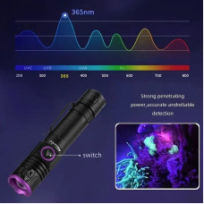 Zoom Tālummaiņas 395nm/365nm UV LED lukturītis