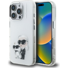 Case Karl Lagerfeld IML Aquarelle Karl   & Choupette & Logo for iPhone 16 Pro Max white