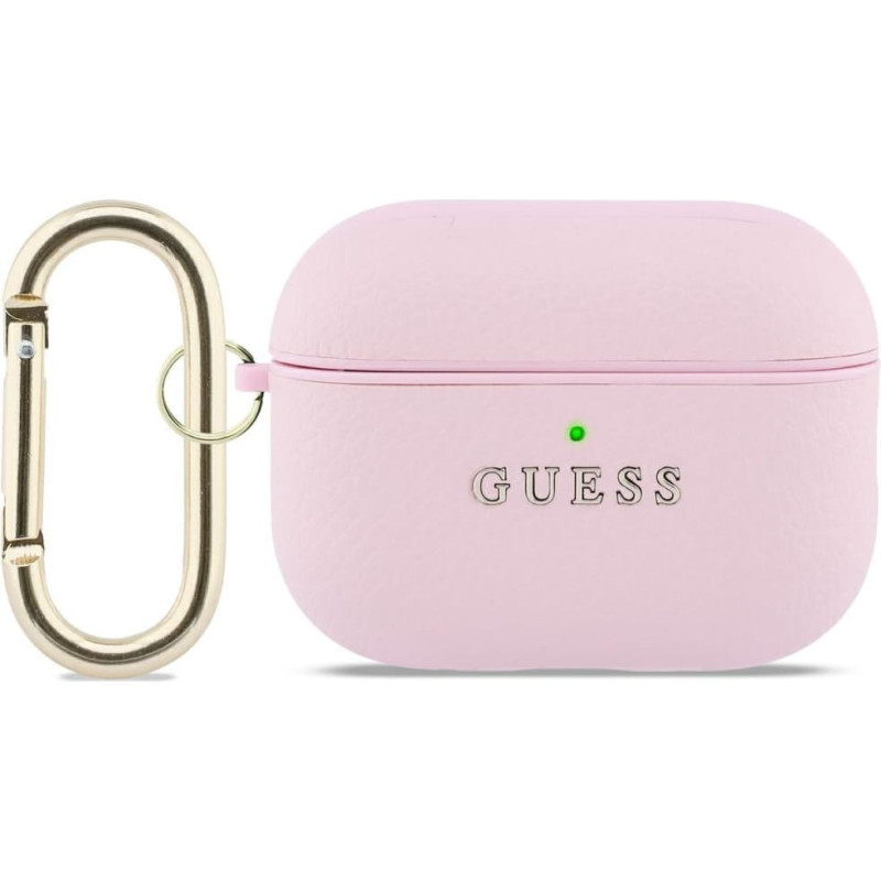 Case Guess Grained Classic Logo Hook for  AirPods Pro 3 pink