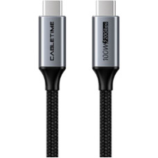 Extradigital Kabelis USB3.2, C tips - C tips, 20 Gb/s, 100 W, 20 V/ 5 A, 4K/ 60 Hz, 1 m