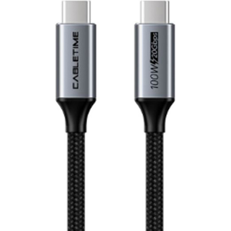 Extradigital Kabelis USB3.2, C tips - C tips, 20 Gb/s, 100 W, 20 V/ 5 A, 4K/ 60 Hz, 1 m