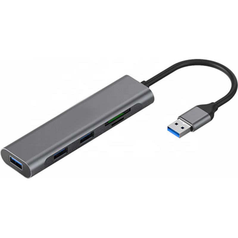 Extradigital Adapteris USB 3.0 - 3 x USB 3.0, SD, TF